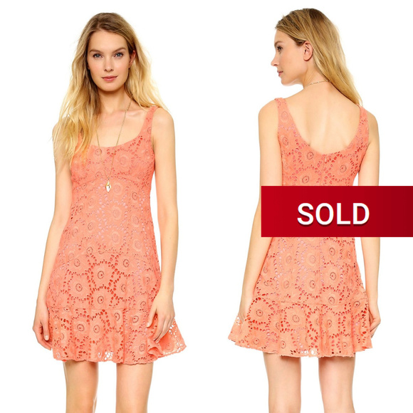 Nanette Lepore Dresses & Skirts - Nanette Lepore Dress A-line Sz 12 Eyelet Coral NWT